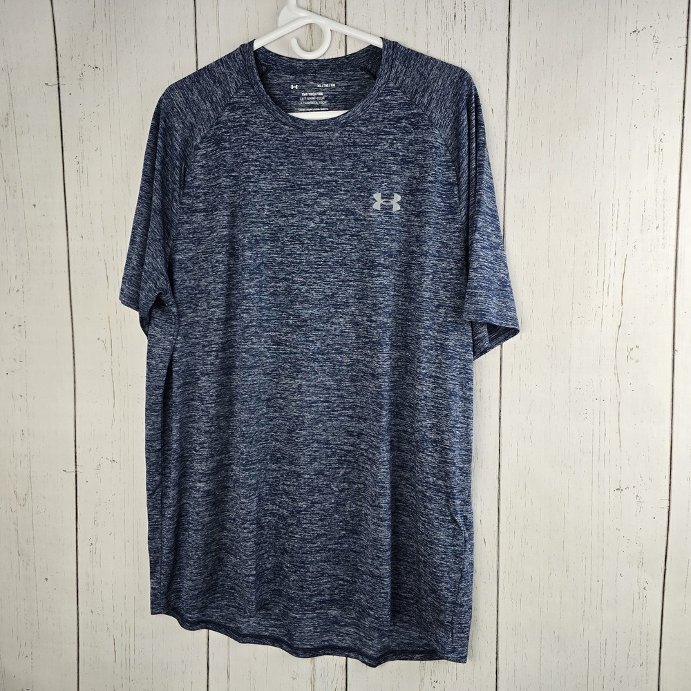 Men's Under Armour The Tech Tee Loose Fit Heat Gear XL Bluish Gray